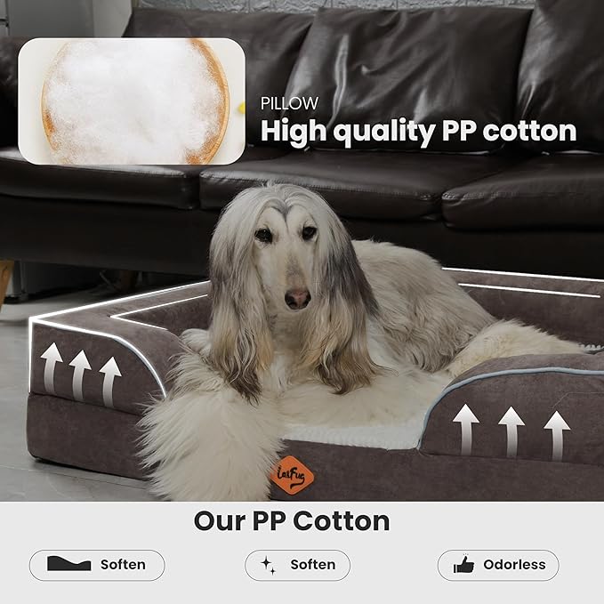 Cama Sofá Ortopédica para Perro Grande Lavable con Base Anti miniatura 4