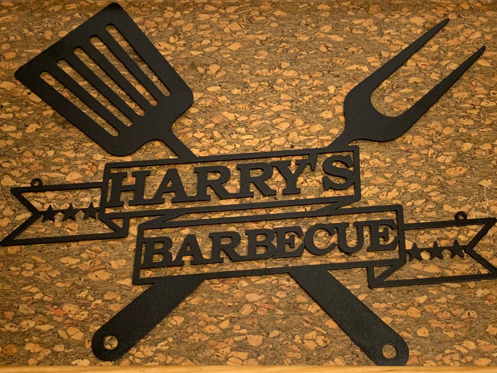 Letrero de pared de metal con nombre personalizado, Idea de Regalo para padre, Decoración de Cocina y Hogar, patio, parrilla, Cartel montado la pared, Zona de Barbacoa, porche, BBQ, jardín, exterior
