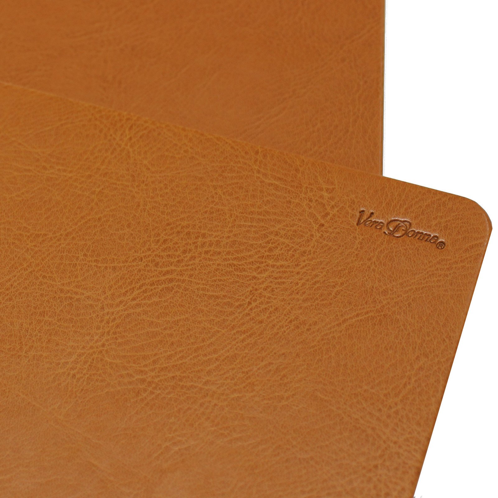 Scrivania Cuscino con Mousepad Di cognacfarbenem finta pelle