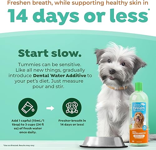 Miniatura 5 de TropiClean Fresh Breath - Aditivo de agua para el cuidado bucal para perros ambientador de aliento para perros placa y defensa del sarro no requiere