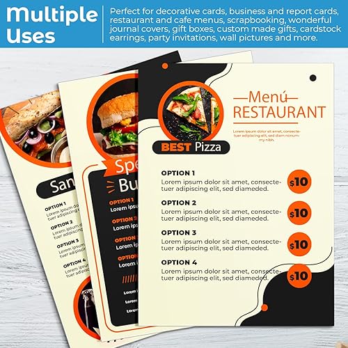 Miniatura 7 de Papel de cartulina de color crema, 100 hojas Ohuhu 8.5" x 11" Pesado 80lb Cartulina de cubierta para manualidades y fabricación de tarjetas de