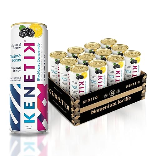 KENETIK Bebida de cetona nootrópica, cetonas para energía y concentración, sin cafeína y azúcar, mezcla de cetonas D-BHB de alto rendimiento,