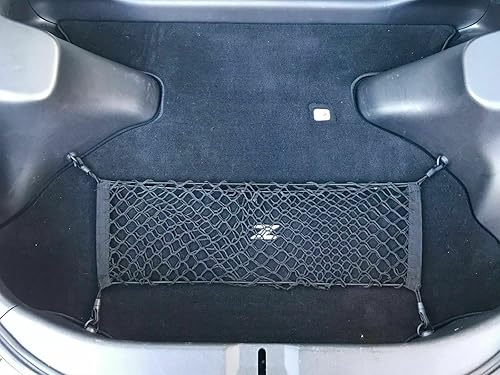 Miniatura 2 de Red de carga organizadora de maletero para Nissan 370Z 2009-2021  Red de carga estilo piso para cupé  Organizador de maletero de coche de malla