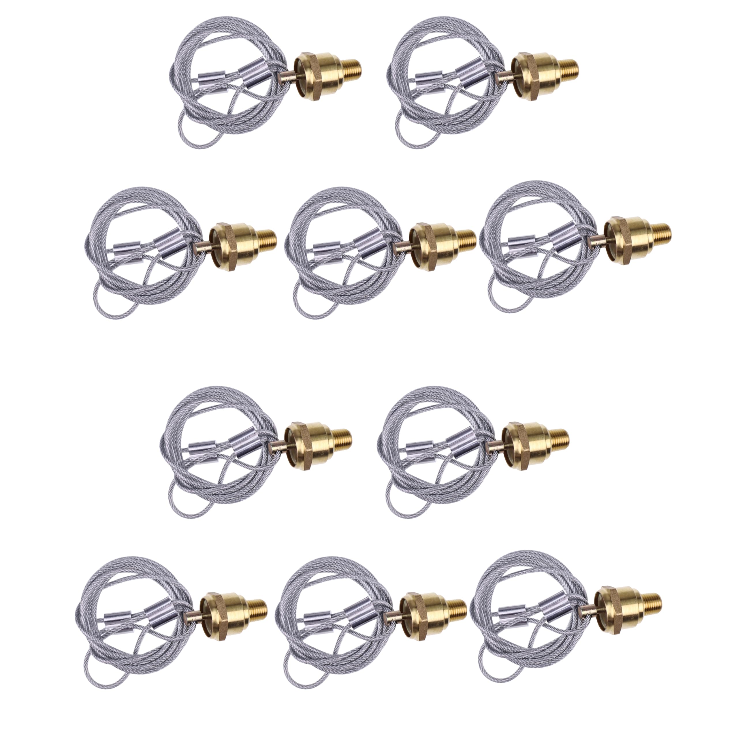 10 válvulas de drenaje de tanque de aire 12105 TR12105 de 60 pulgadas, cable compatible con compresor de depósito de freno de aire NPT Haldex de 1/4 pulgadas compatible con semircamión N3613AD