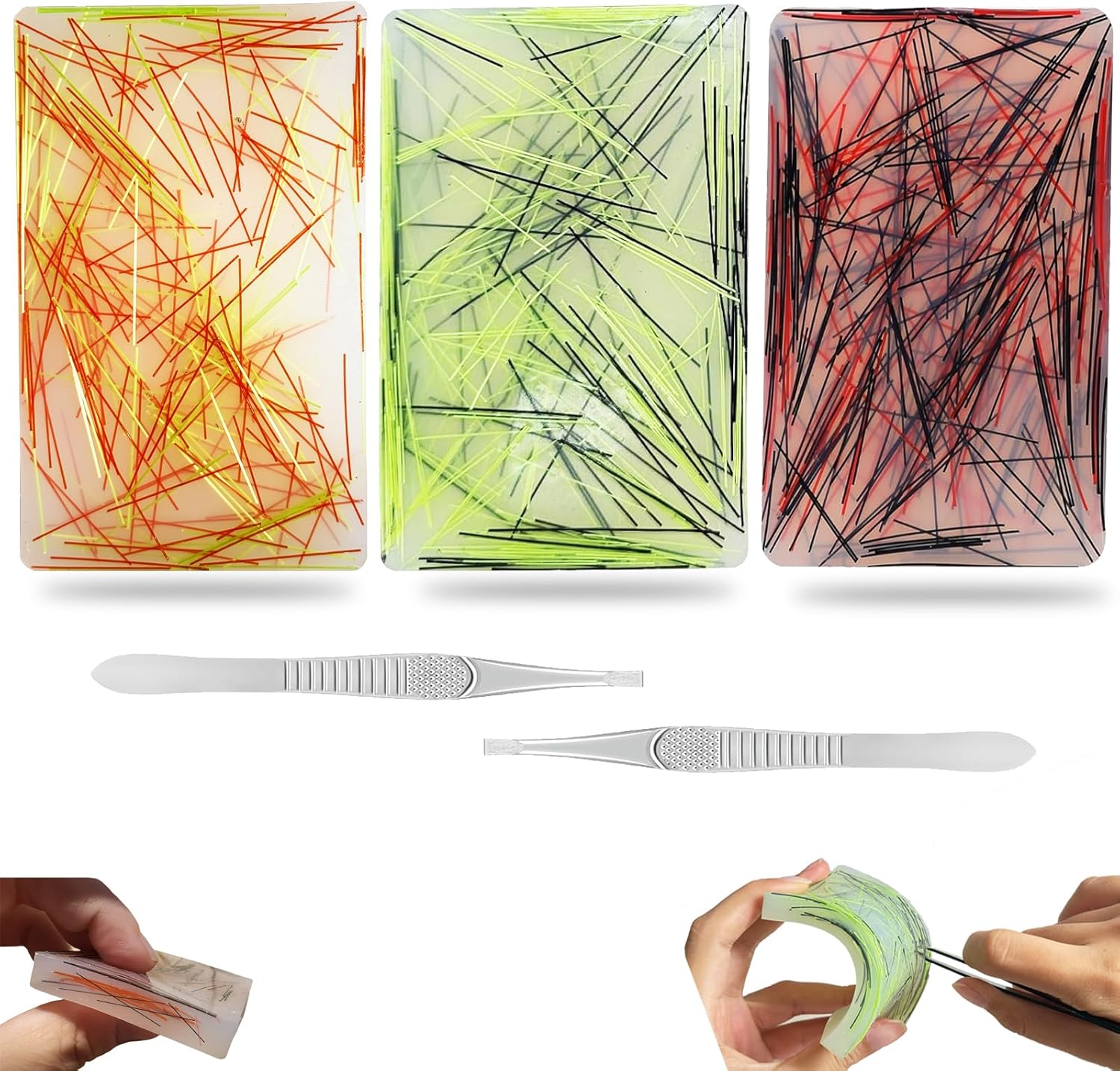 3 Pack Skin Picking Fidget Toys, Pick Pad, Hair Pulling Fidget Toys for Adult Anxiety Relief, Trichotillomania & Dermatillomania