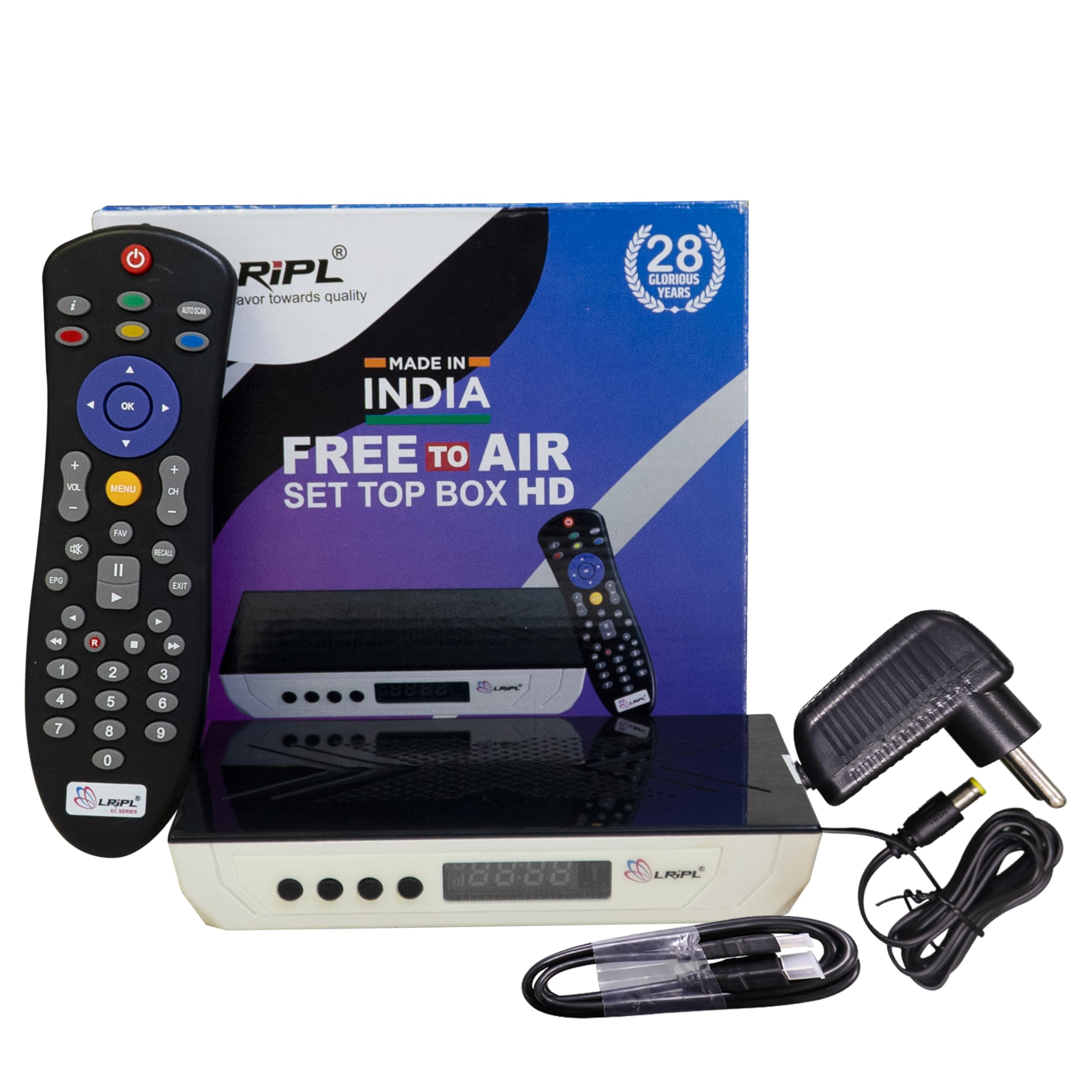 LRIPL Free to Air HD Set Top Box MPEG4 with 5 Multi Language- Dish Antena Required-image-15