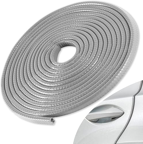 SINGARO Protector de borde de puerta de automóvil de 16.4 pies, tira protectora decorativa de goma sin pegamento, protector de entrada de puerta de