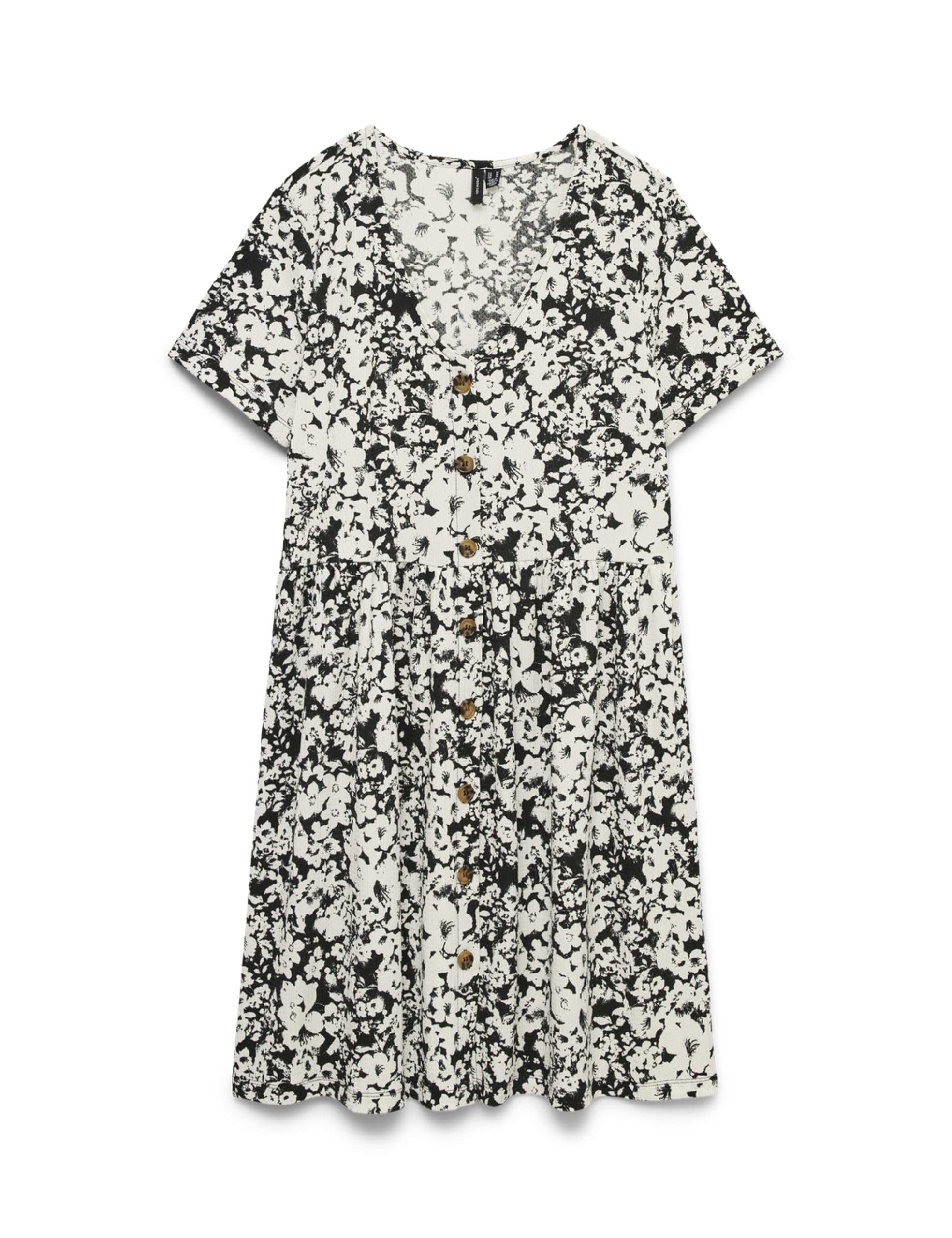 VERO Moda Vmgelina S/S Button Dress JRS Exp