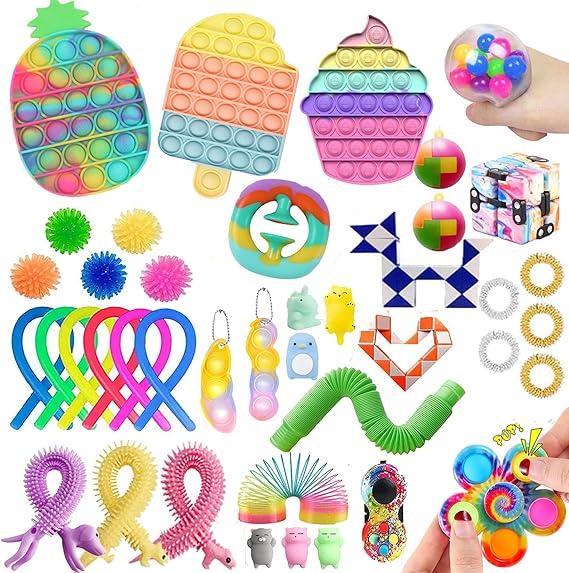TNGXXWL 41Pcs Pop Fidget Toys Set, Popping Game Press Ball Sensory