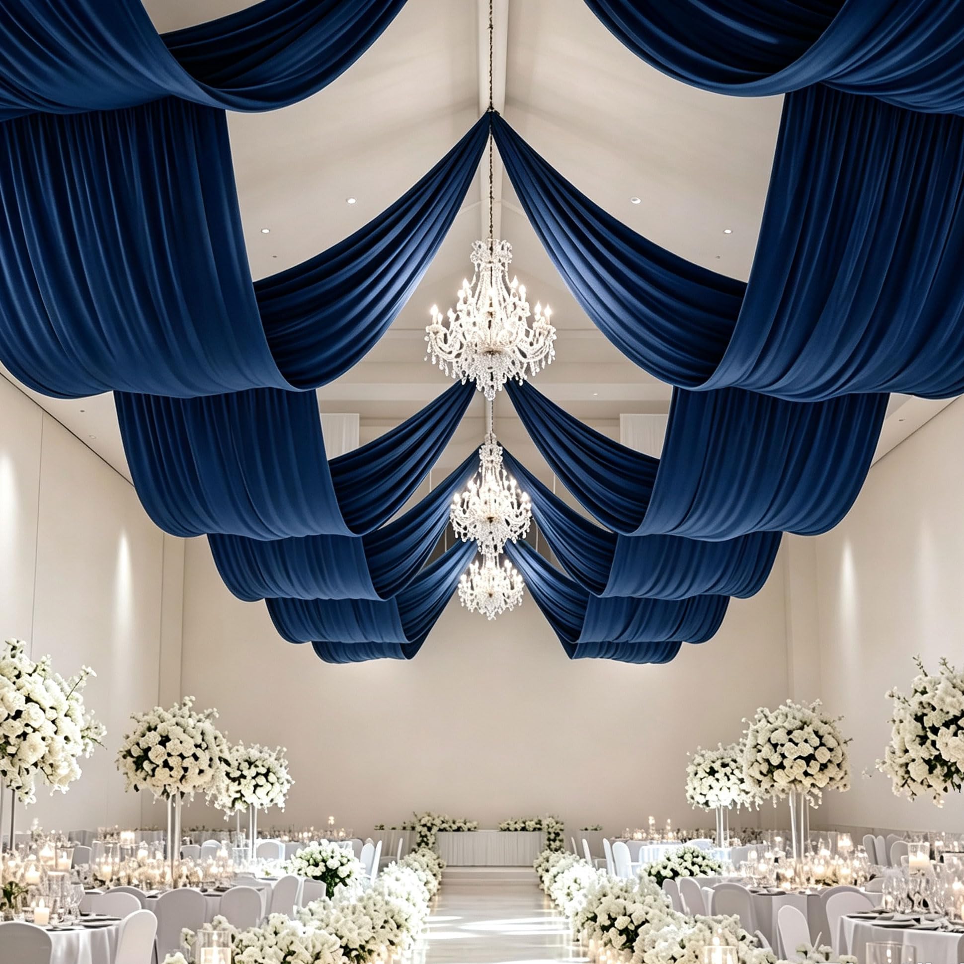 2 Paneles de Paño para Techo 150x600cm para Bodas y Fiestas