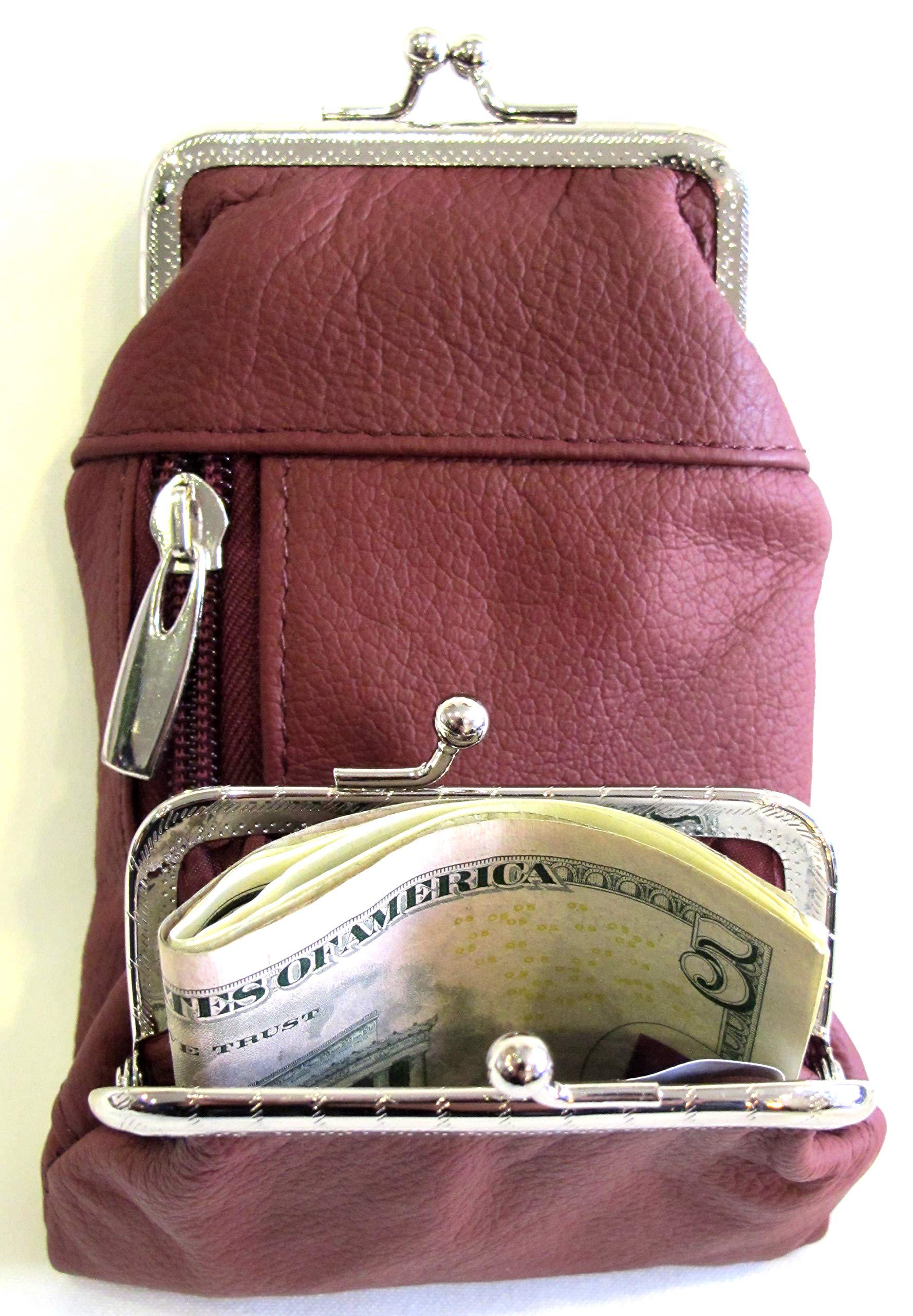 cigarette purse for ladies Amazon.com: Women's Genuine Leather Cigarette Case Coin Purse Double Twist  Clasp Closure Zipper Pocket- Burgundy : Health & Household