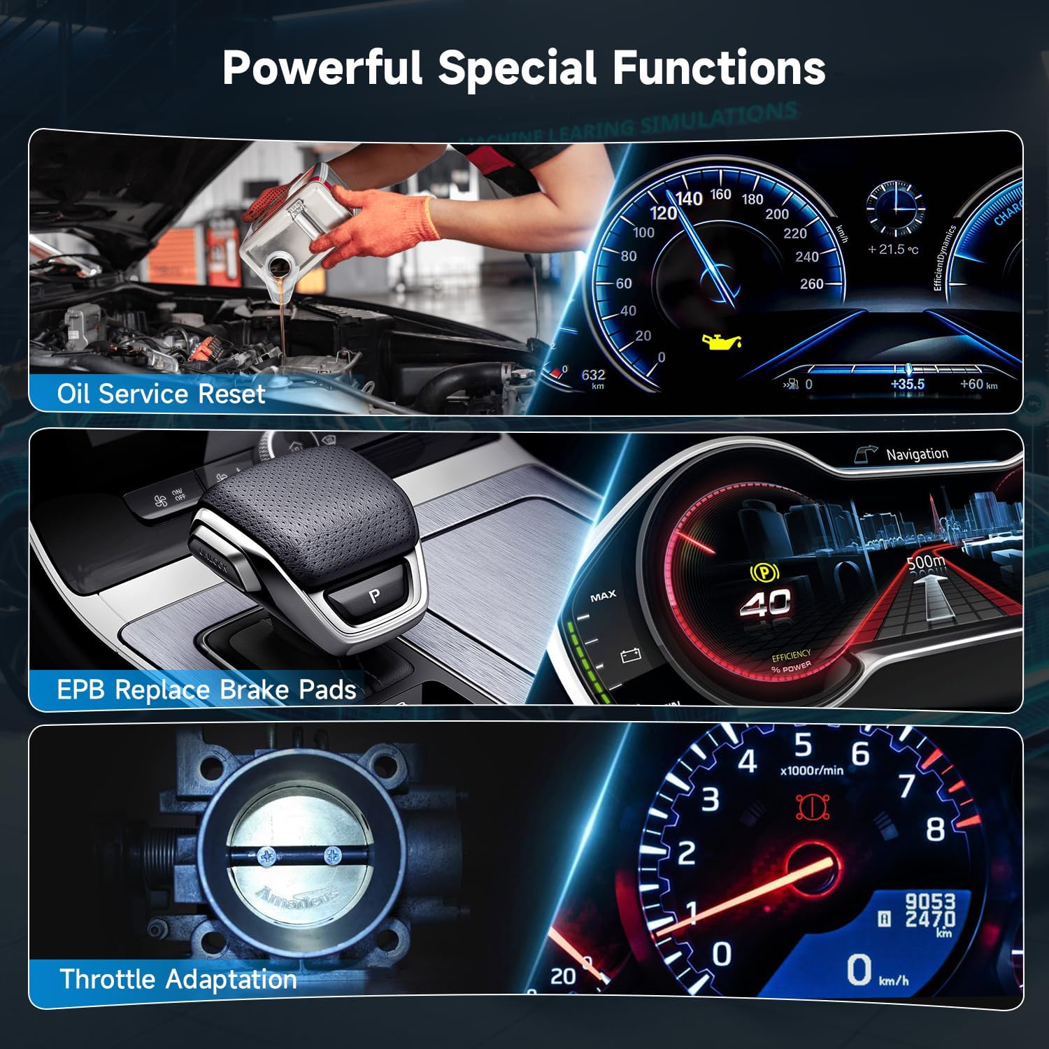 AUTOPHIX V007 displaying powerful special functions