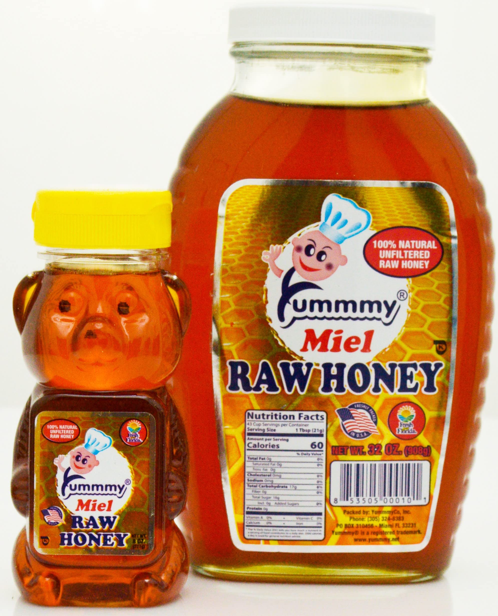 Amazon.com : Yummmy Raw Honey 8 Oz, Kosher Certified, Local From