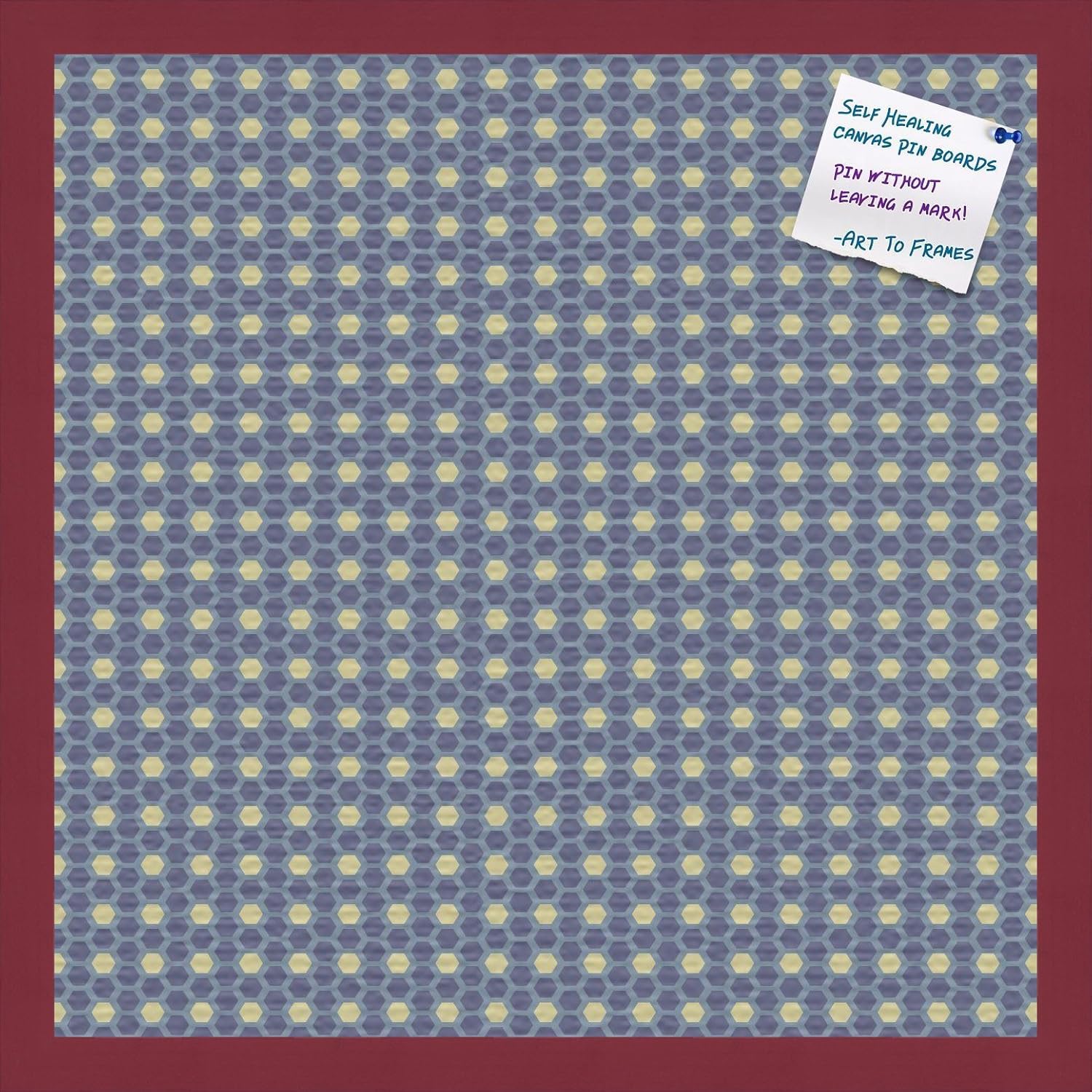 PinPix Decorative pin Cork Bulletin Board Made from Canvas, Classic Pattern Printed at 24x16 Inches and Framed in Baby Pink Stain on Beech (PinPix-402)