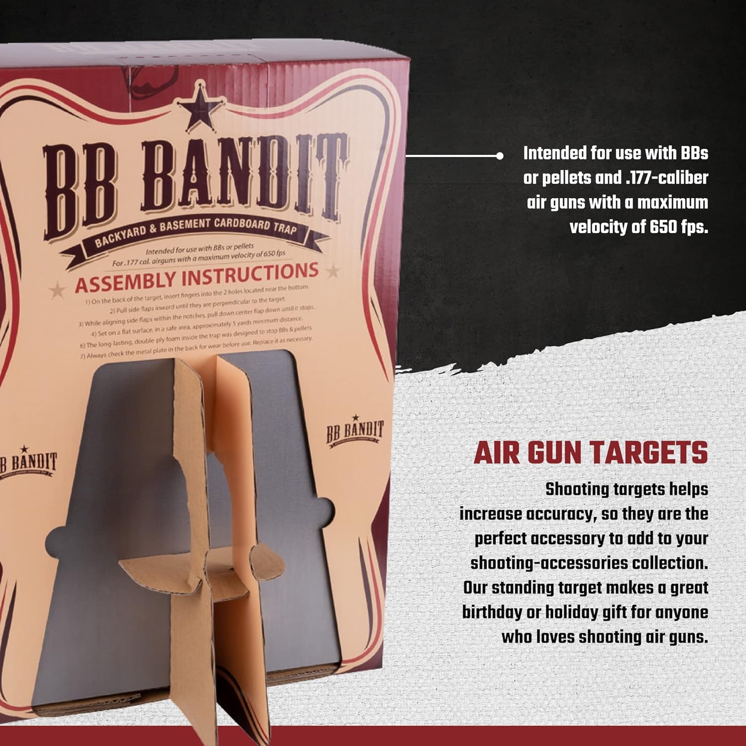 Air Venturi BB Bandit Shooting Target, Foam and Steel Target for Air Guns