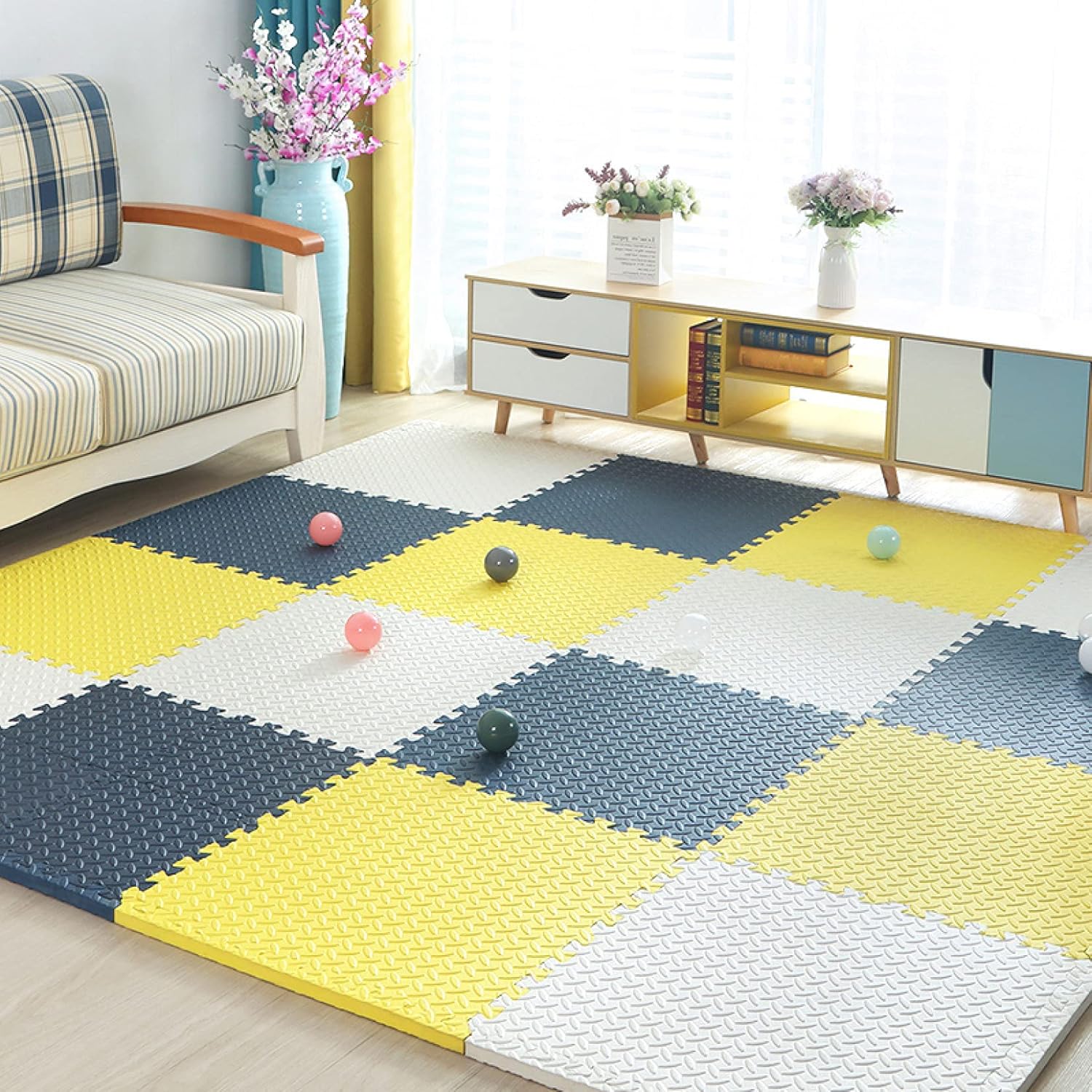 Joint Mat Kids Corner 60 * 60 * 2.5 * 4 Carpet Floor Mat Flooring Scratch Prevention Floor Mat Mat Cushion Mat (Color 16 60 * 60 * 1.2 * 8)