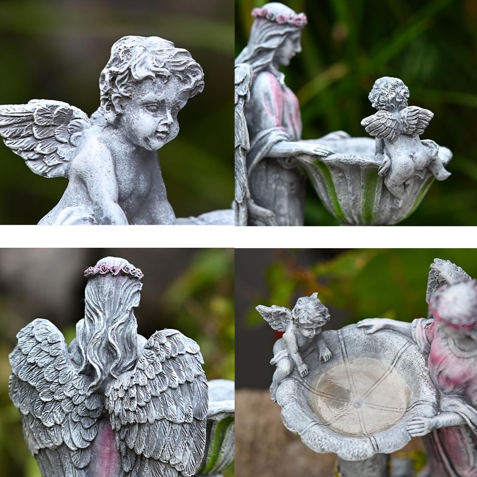 Fontana luminosa in resina per interni ed esterni, con energia solare, per gli appassionati di decorazione del giardino, regalo per casa e giardino