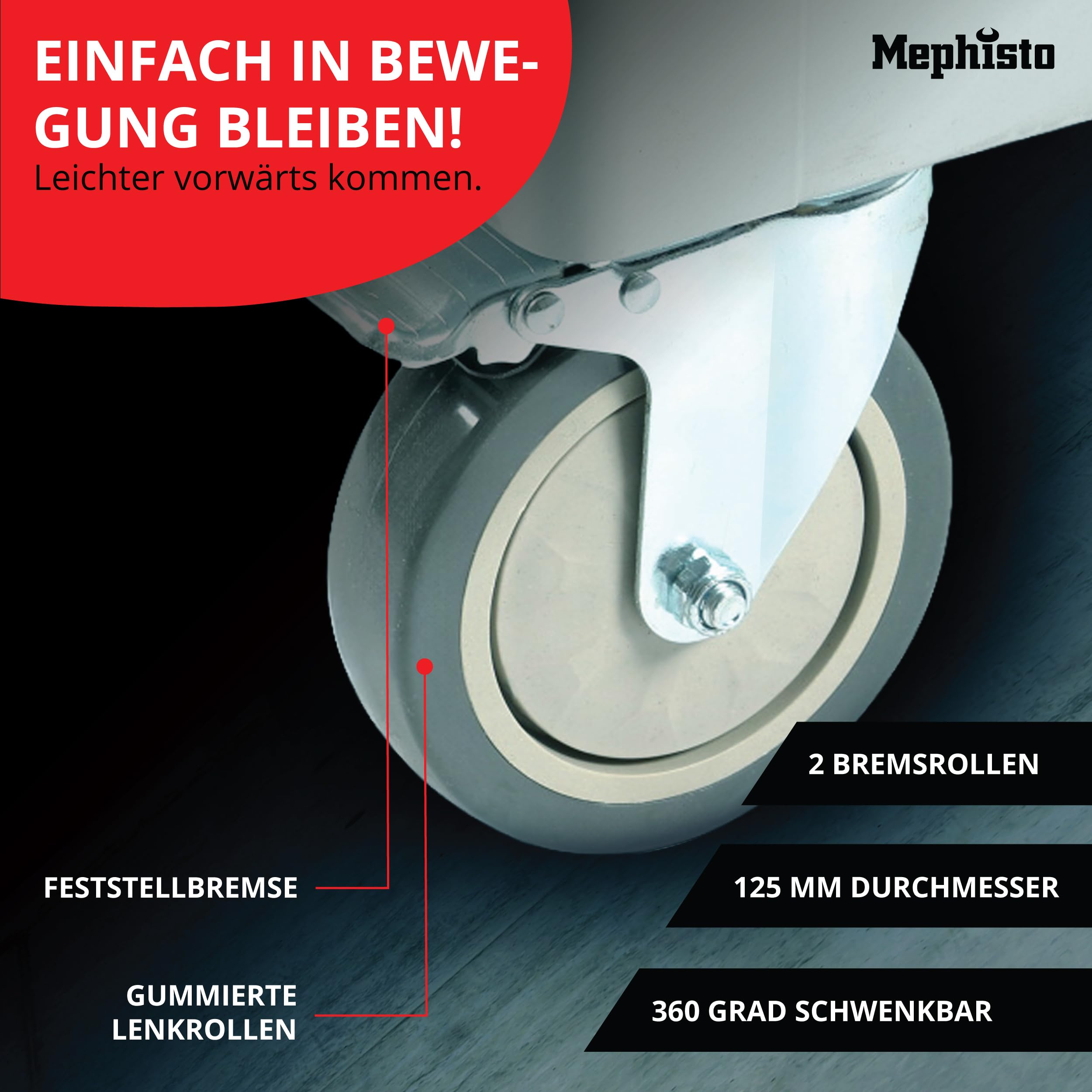 Mephisto Werkzeugwagen Werkstattwagen mit 8 Schubladen Davon 7 mit Werkzeug wie Schraubenschlüssel, Ratsche mit Nusskasten, Schraubendreher usw. in Soft Inlays in Carbonoptik gefüllte Schubladen