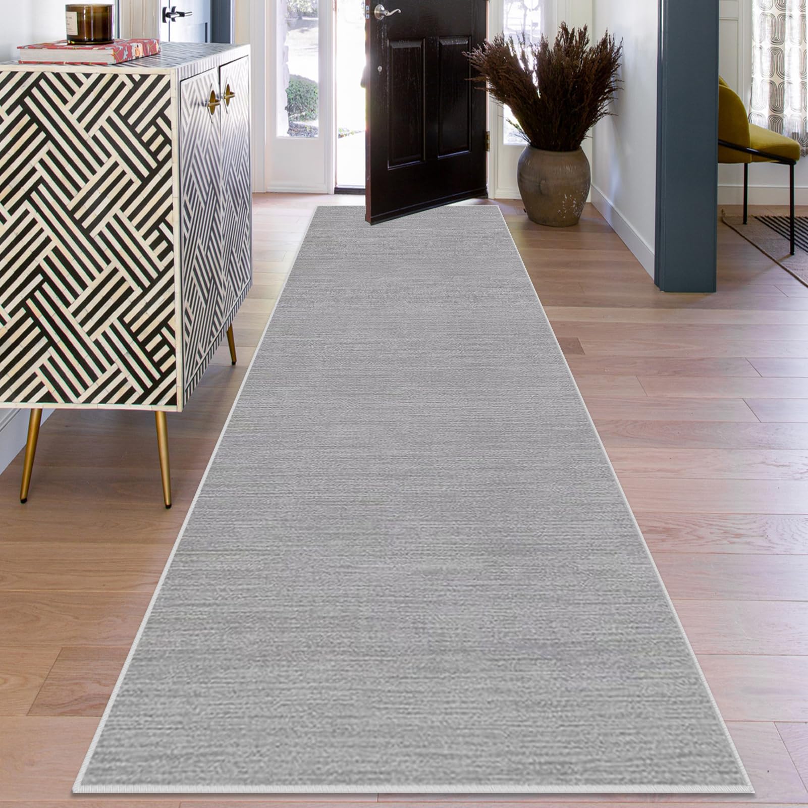 Ruxevnsy Hallway Runner Rug Non Slip Kitchen Runner Mat Long Carpet Runners 60 x 450 cm Washable Hall Runner Rugs Floor Carpet Hall Runners Bedroom Entryway Corridor Area Rug Kitchen Carpet Floor Mat