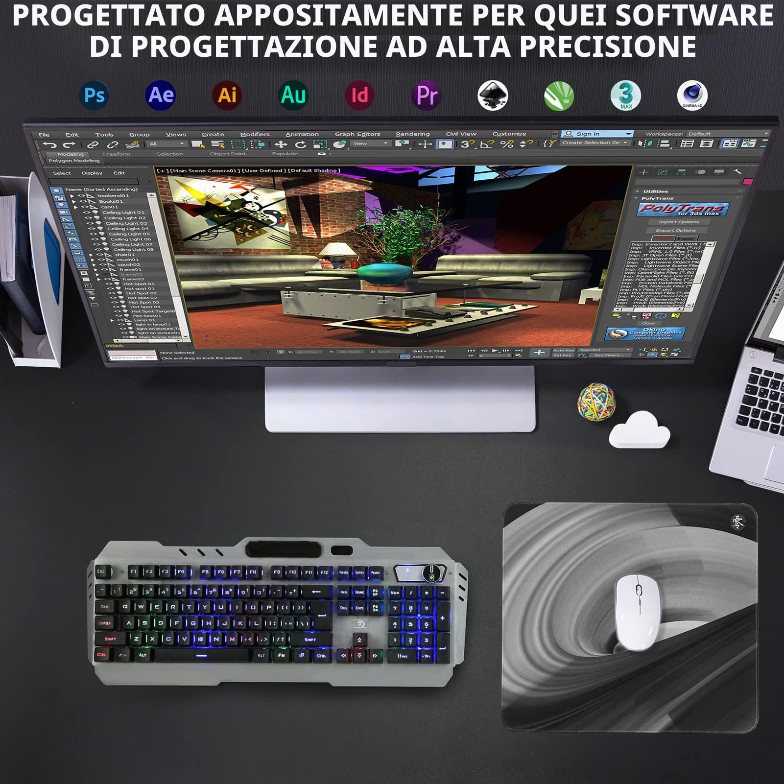X-Raypad Aqua Control ZERO AC0 Gaming Mouse Pad, Tappetino per mouse ad altissima precisione con perfetta velocità e capacità di controllo (AC0 nero, 500 x 500 x 4 mm)