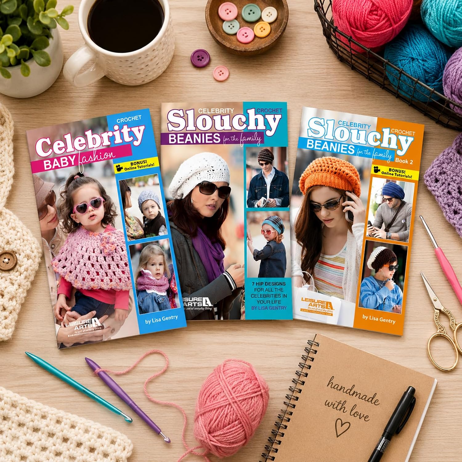 Leisure Arts Celebrity Fashion Crochet Book Collection, 3pc