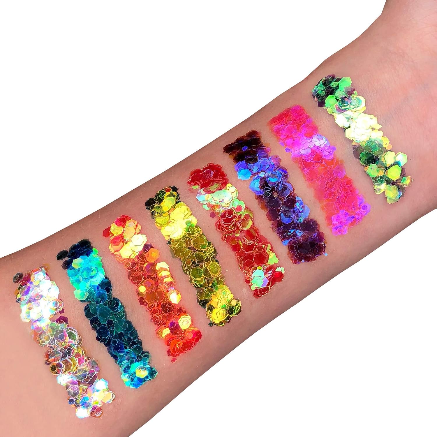 Iridescent Chunky Glitter by Moon Glitter - Purple - Cosmetic Festival Makeup Glitter for Face Body, Nails, Hair, Lips - 3g - Image 3