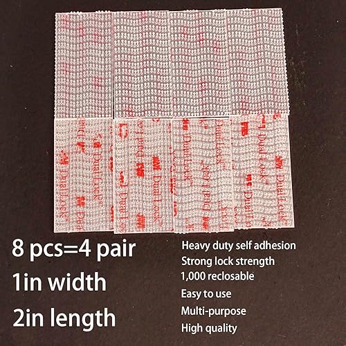 Miniatura 8 de Cierre de doble bloqueo de 2 x 4 pulgadas, 4 unidades, cinta entrelazable resellable, soporte EZ Pass, bloqueo de gancho adhesivo resistente, cinta