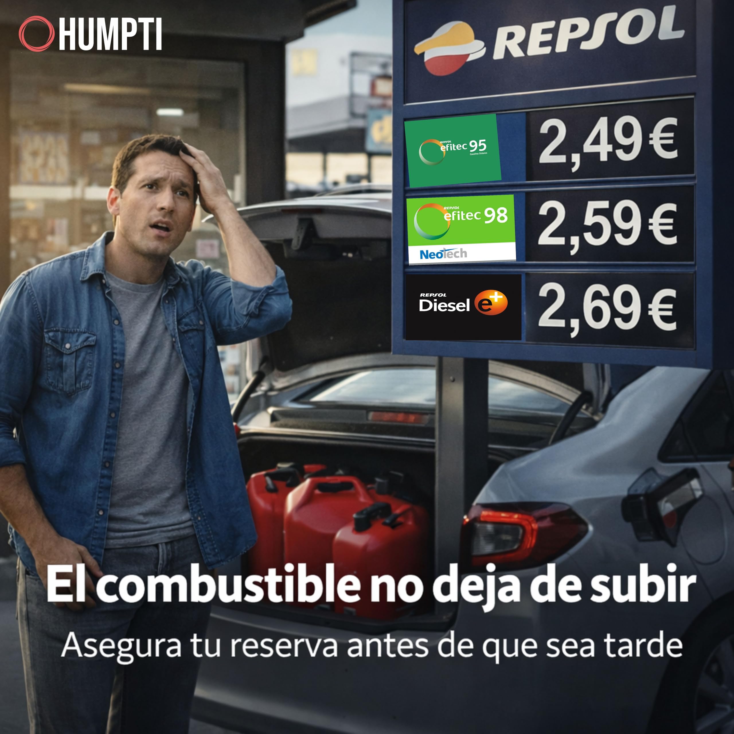 Pack 6 Garrafas Gasolina y Gasoil 20L Homologadas UN – Bidón de Combustible con Cánula Flexible Antigoteo y Visor de Nivel – 120 Litros de Capacidad – Estanqueidad Reforzada – Rojo