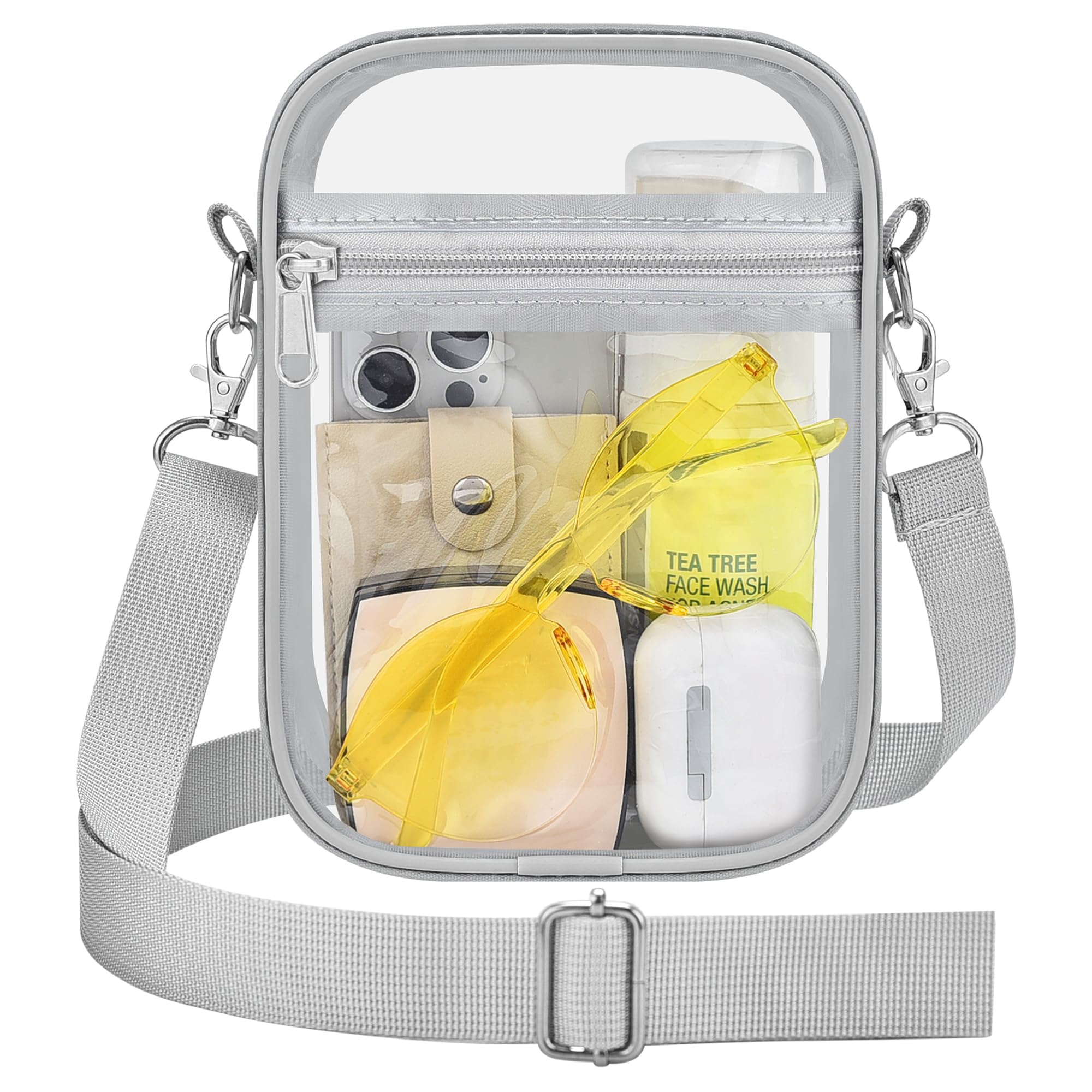 Clear Bag for Stadium Events, Crossbody Satchel Bag Stadium Approved