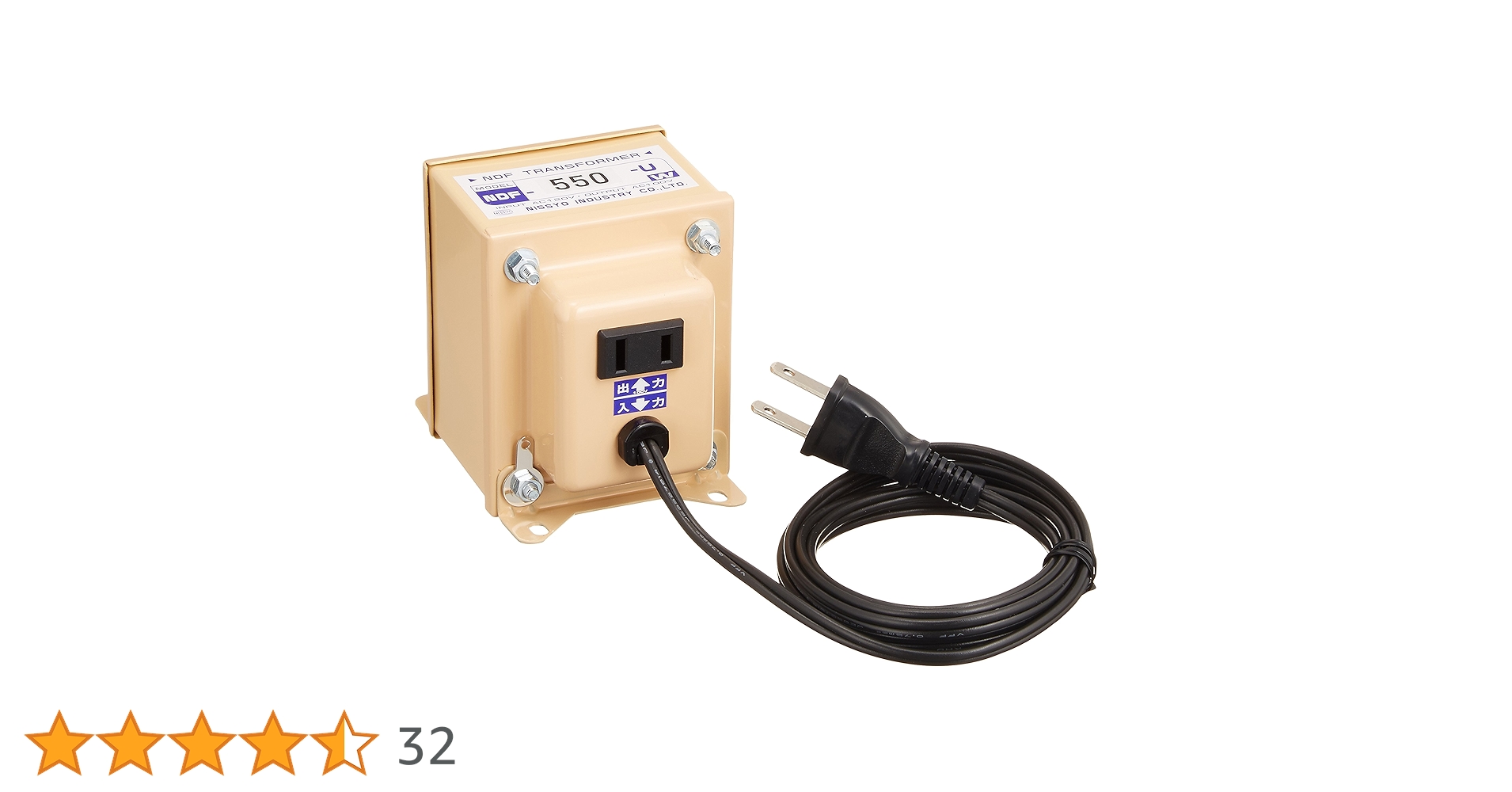 日章工業 変圧器 海外 普及型AC110V~AC127V→AC100V 1500 81KAO8rxKnL.jpg_BO30,255,255,