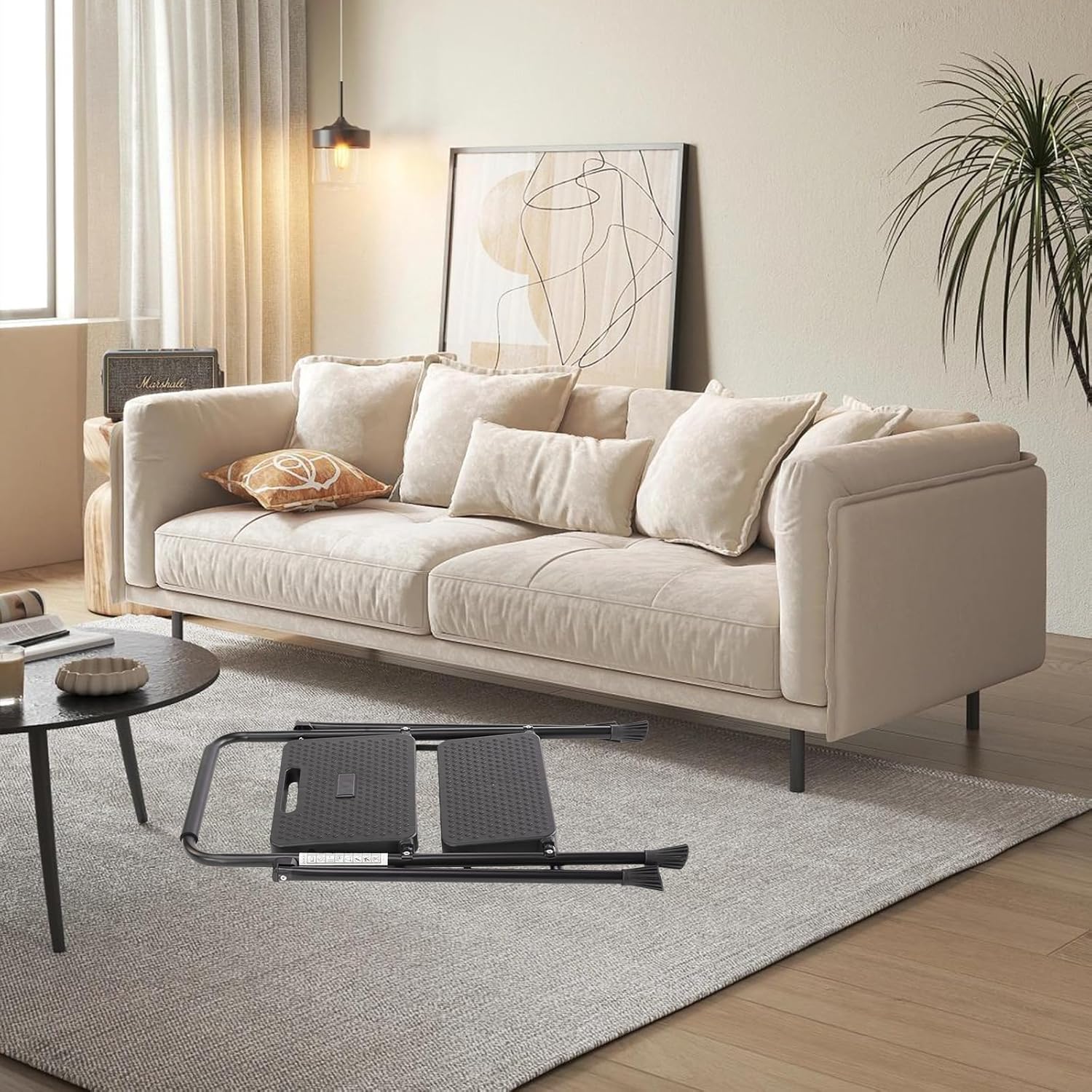 Simple Deluxe 2 Step Ladder, Step Stool Foldable, 800lbs Portable Ladder with Wide Anti-Slip Pedal, Step Stool for Adults, Lightweight Step Ladder for Home Kitchen and Outdoor