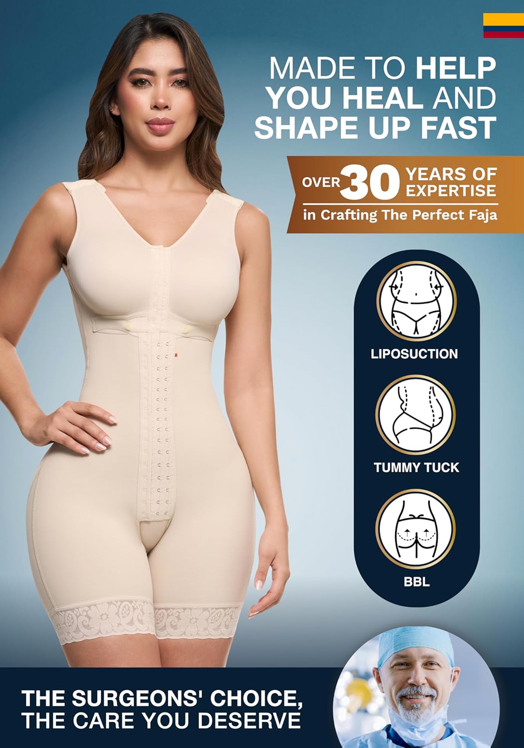 Sonryse Faja Colombianas Post Surgery Compression Garment Stage 2 Fajas Reductoras y Moldeadoras - Image 5