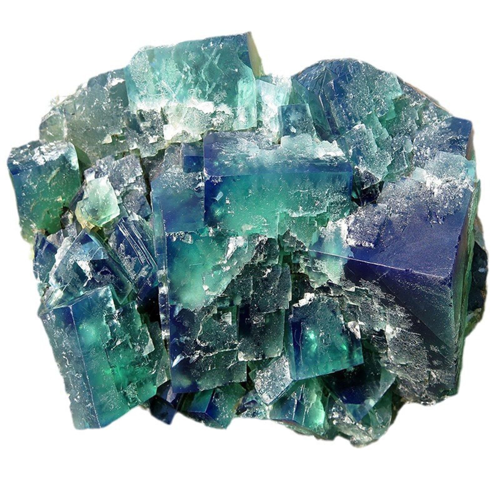 BJXKHFPIV Green Fluorite Rough Stone Collection Crystal Stones Quartz Gemstones Balance Wicca Room Decor,400-500g