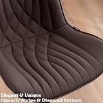 YOUTASTE Modern Brown Bar Stool Set of 1 Adjustable Barstool Luxury Upholstered Single Bar Chair Faux Leather Counter Height Bar Stools Swivel Barstools with Back for Home Kitchen Island