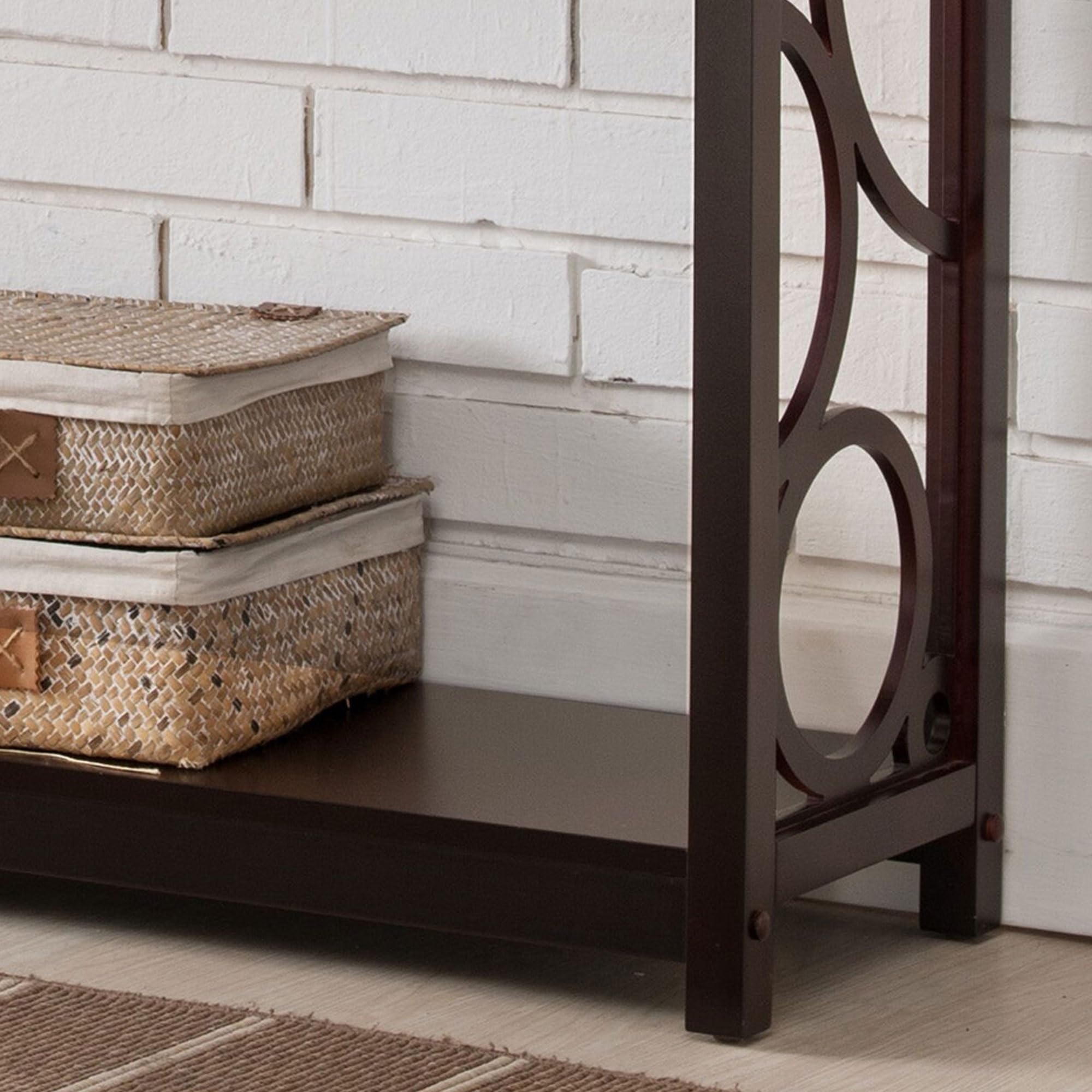 Entryway Storage Table Kings Brand Narrow Console Table With Storage ...