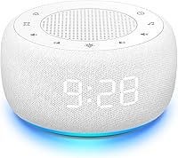 Vista 10 de Buffbee Pro 2ª generación - Batería recargable mejorada Máquina de ruido blanco 3 en 1 para dormir, reloj despertador y altavoz Bluetooth, 25
