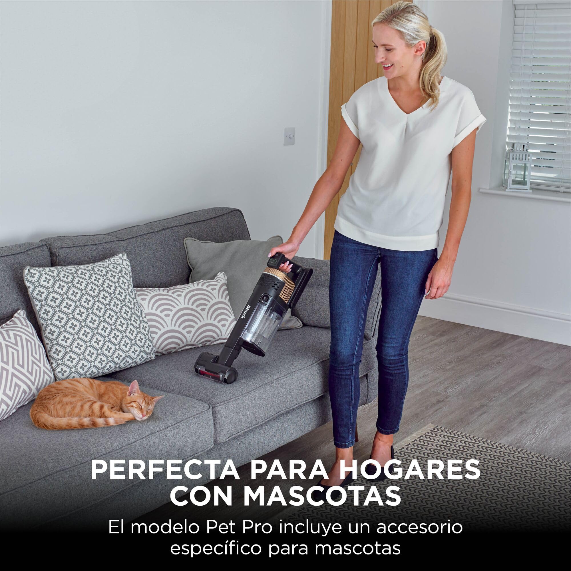 Shark Stratos Aspiradora sin Cable - Hasta 60 Minutos de Autonomía con Clean Sense IQ y Anti Hair Wrap - Incluye Kit de Limpieza para Coche - Cobre, IZ400EUTBK