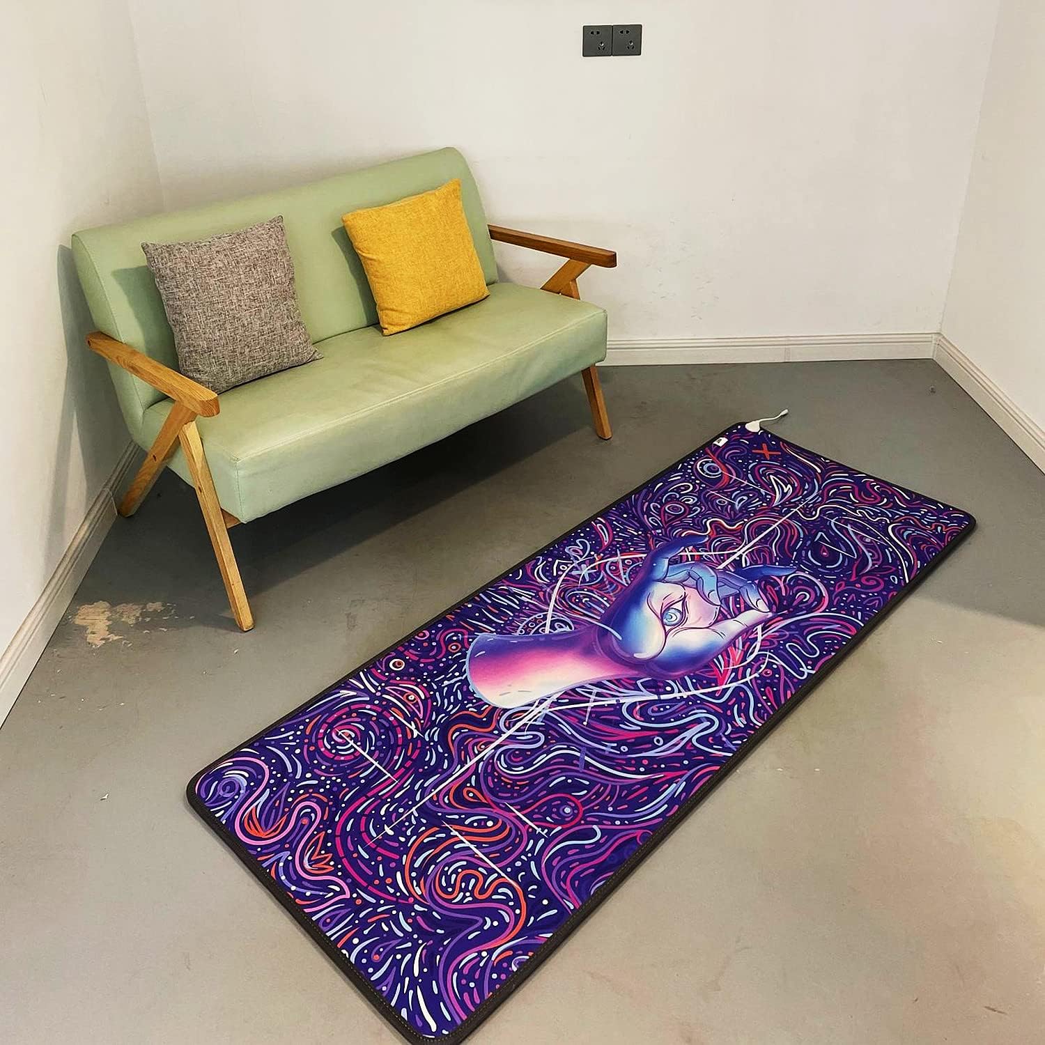 Heated Yoga Mat, Heated Floor Mat w/Adjustable Temperature