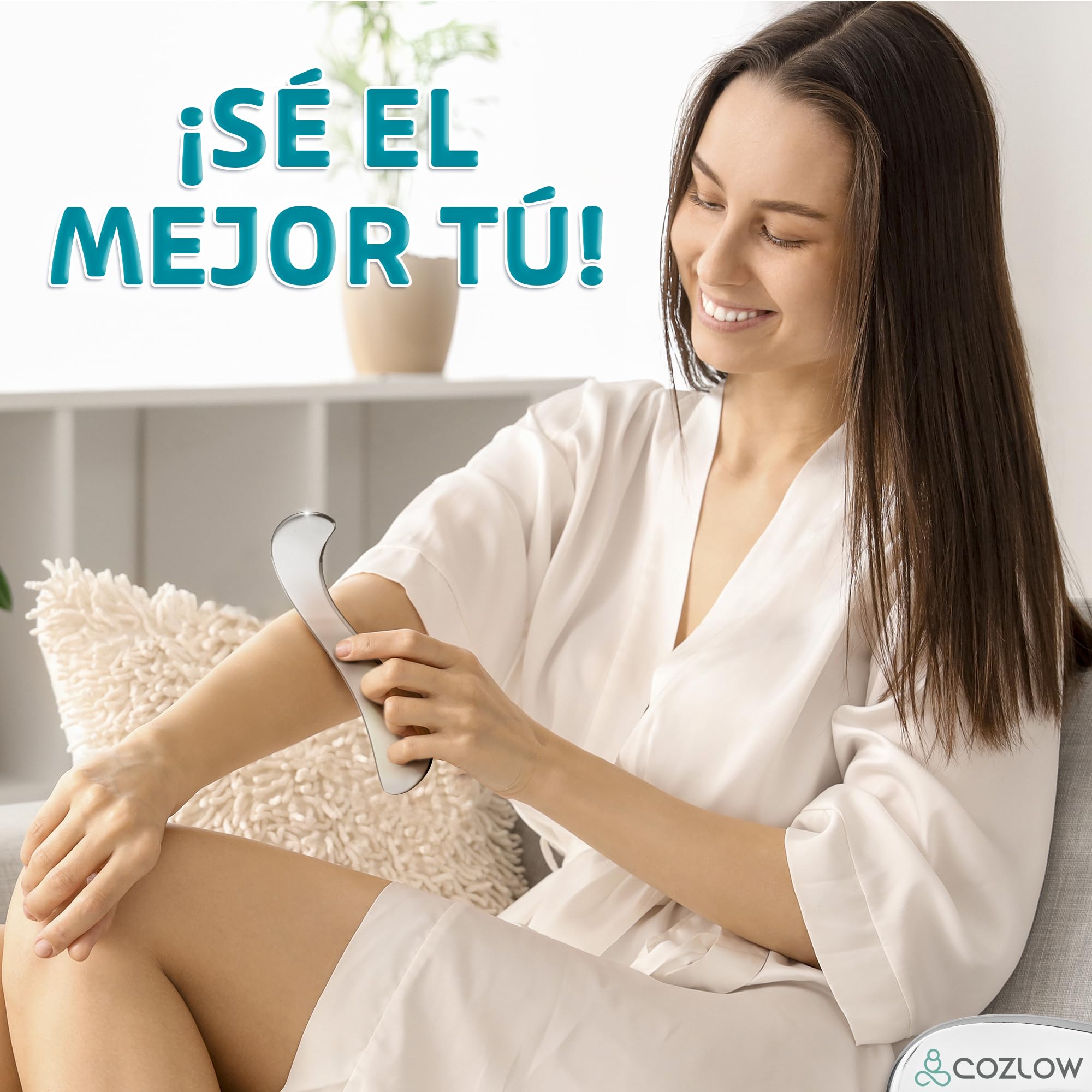 Herramienta raspadora muscular Gua Sha 4 en 1 de acero inoxidable | Las herramientas de movilización de tejidos blandos Cozlow son ultrasuaves y están pulidas para deslizarse con seguridad