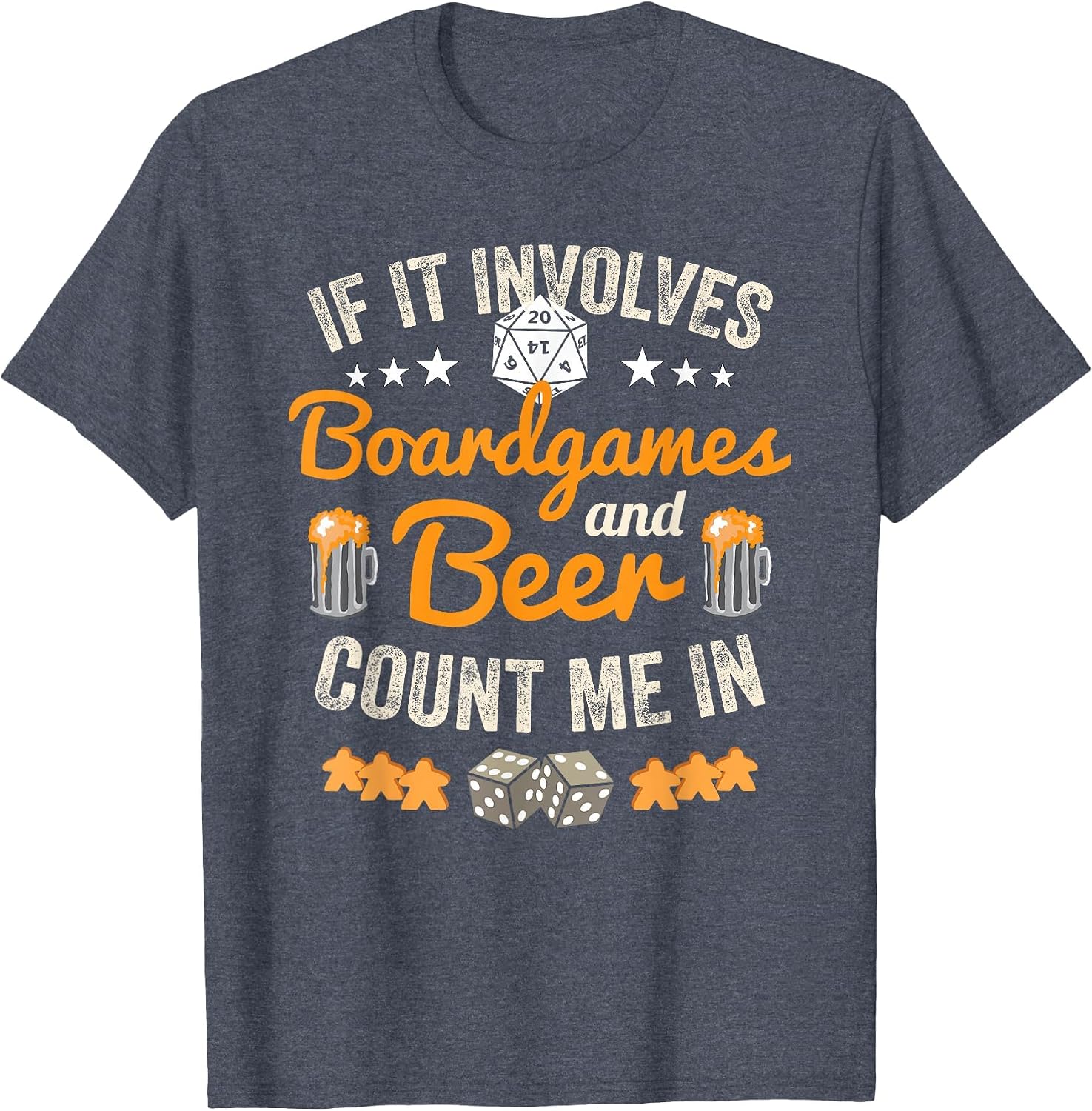 Board Games and Beer T Shirt for Gamer and Drinker T-Shirt image 3