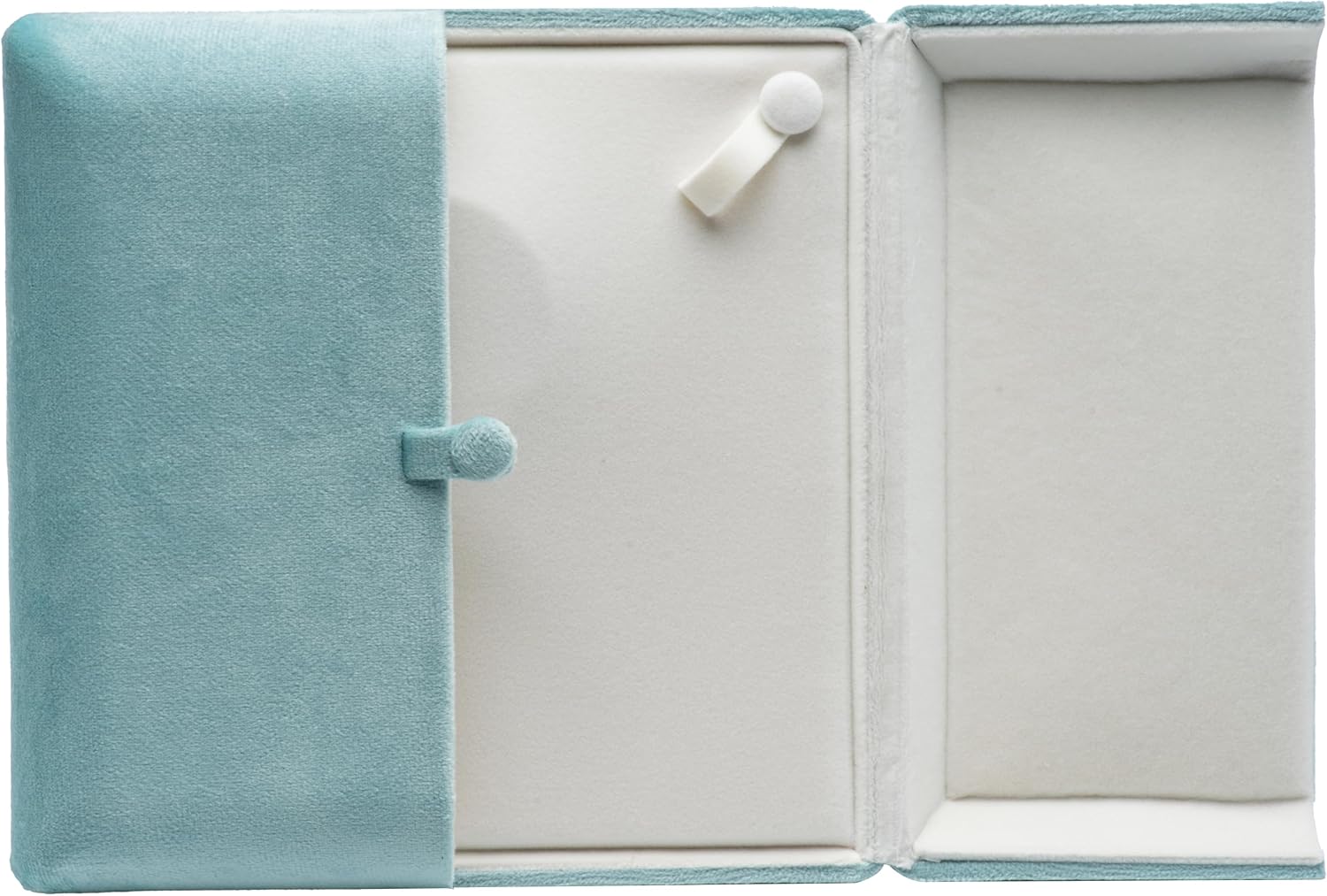 Velvet Big Chunky Pearl Necklace Gift Box Showcase Jewelry Storage Case (Sage Green)