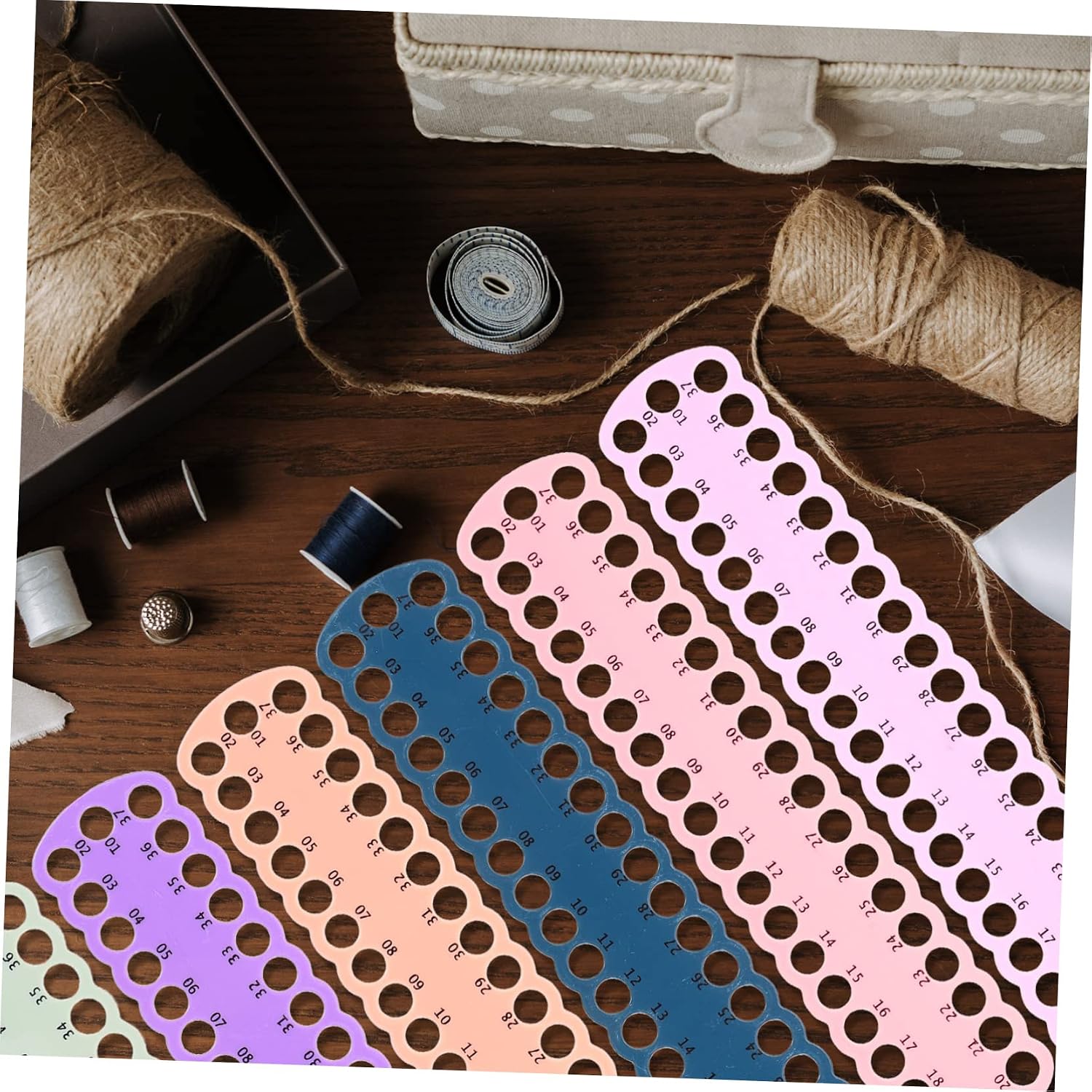 BELLIFFY 6pcs Thread Holder Durable Household Embroidery Organizer for Cross Stitch and Floss Storage Convenient Thread Classification System