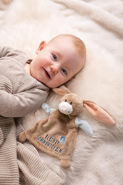 NICI Schmusetuch Hase Lopino „Kleiner Sonnenschein“ 20x17cm - braun - Kuscheltuch für Babys & Kleinkinder, Baby Kuscheltier Schnuffeltuch für Mädchen & Jungen - 62980 - 5