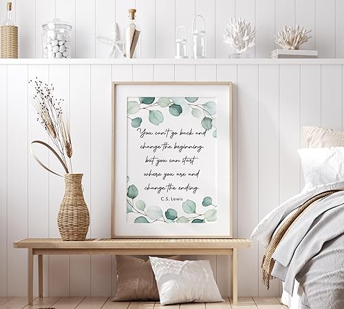 Póster de C.S Lewis con cita inspiradora, citas motivacionales, consejero, oficina, alentando la sobriedad, póster de eucalipto para pared, 193