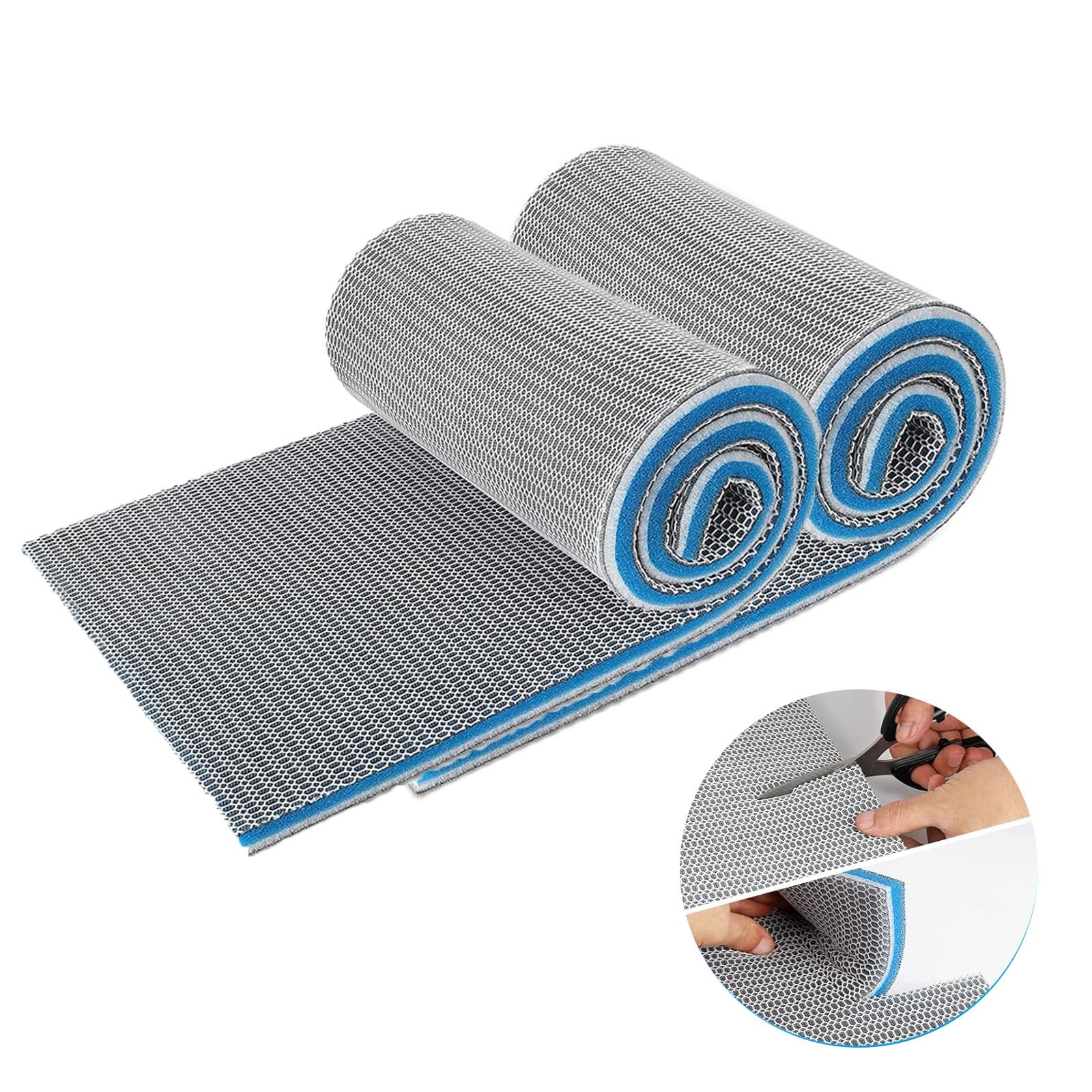 X spring Aquarium Sponge Filter Pad, 2 Pack Aquarium Filter Media, Reusable 8 Layer Filter Sponge Pad for Fish Tank and Pond, Super Filtering Effect, Cut to Fit, Easy to Clean (12in 10in)