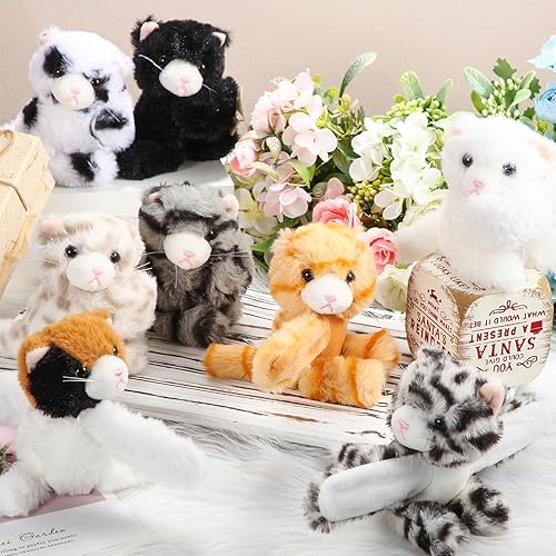 Miniatura 3 de Liliful Paquete de 8 pulseras de peluche para niños, diseño de animales de peluche, diseño de galentinos de San Valentín de 8 pulgadas, lindo