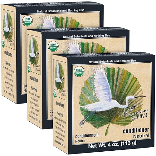 Light Mountain Tinte y acondicionador de cabello de henna, tinte neutro para el cabello para hombres y mujeres con ingredientes botánicos