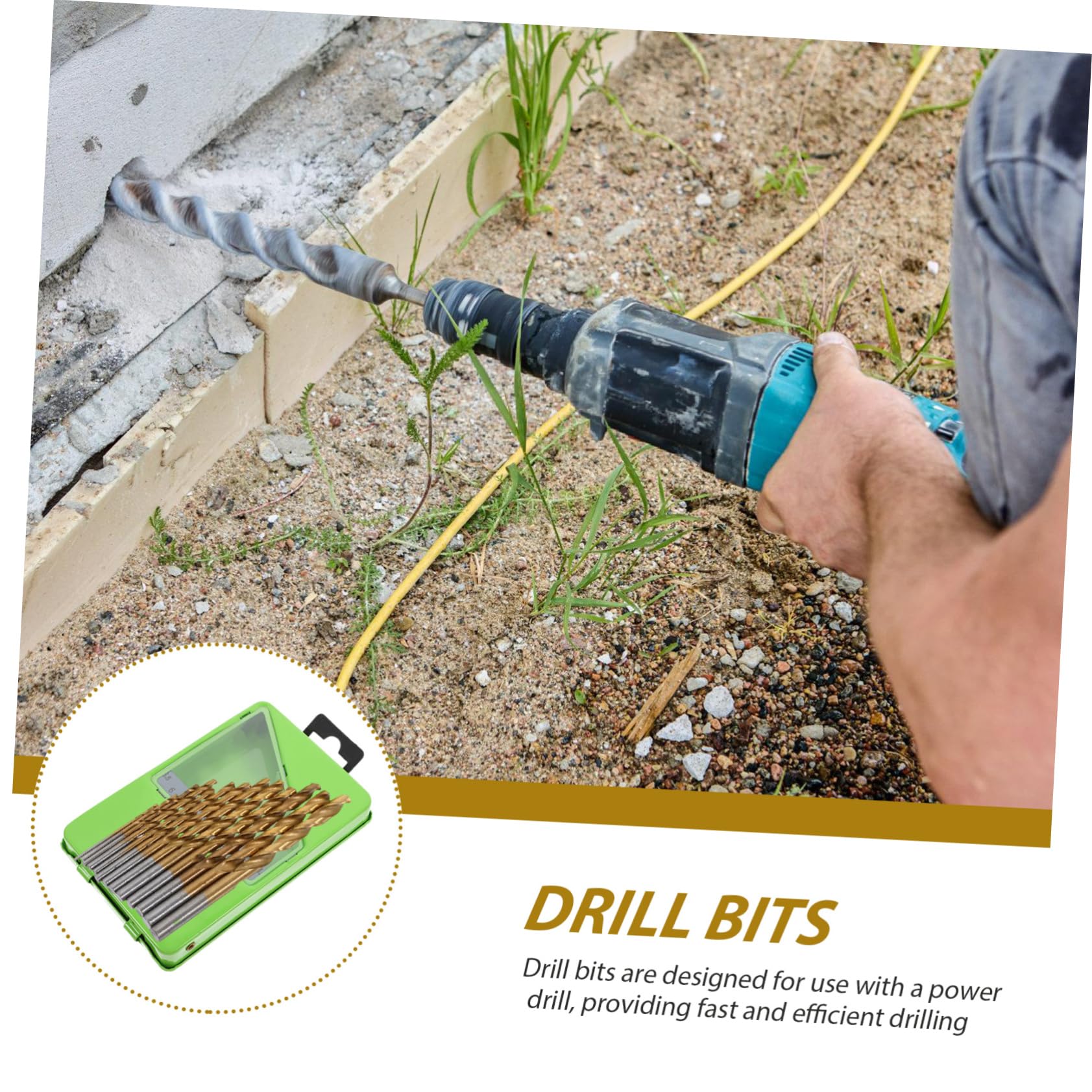 UKCOCO 5juegos Brocas De Alta Para Metal y Acero Compatible Taladros Eléctricos Almacenamiento Caja Para y Taller