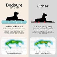 Vista 7 de Bedsure Cama ortopédica para perros de tamaño mediano, camas extra gruesas de apoyo para perros medianos con funda impermeable lavable, cómodo sofá