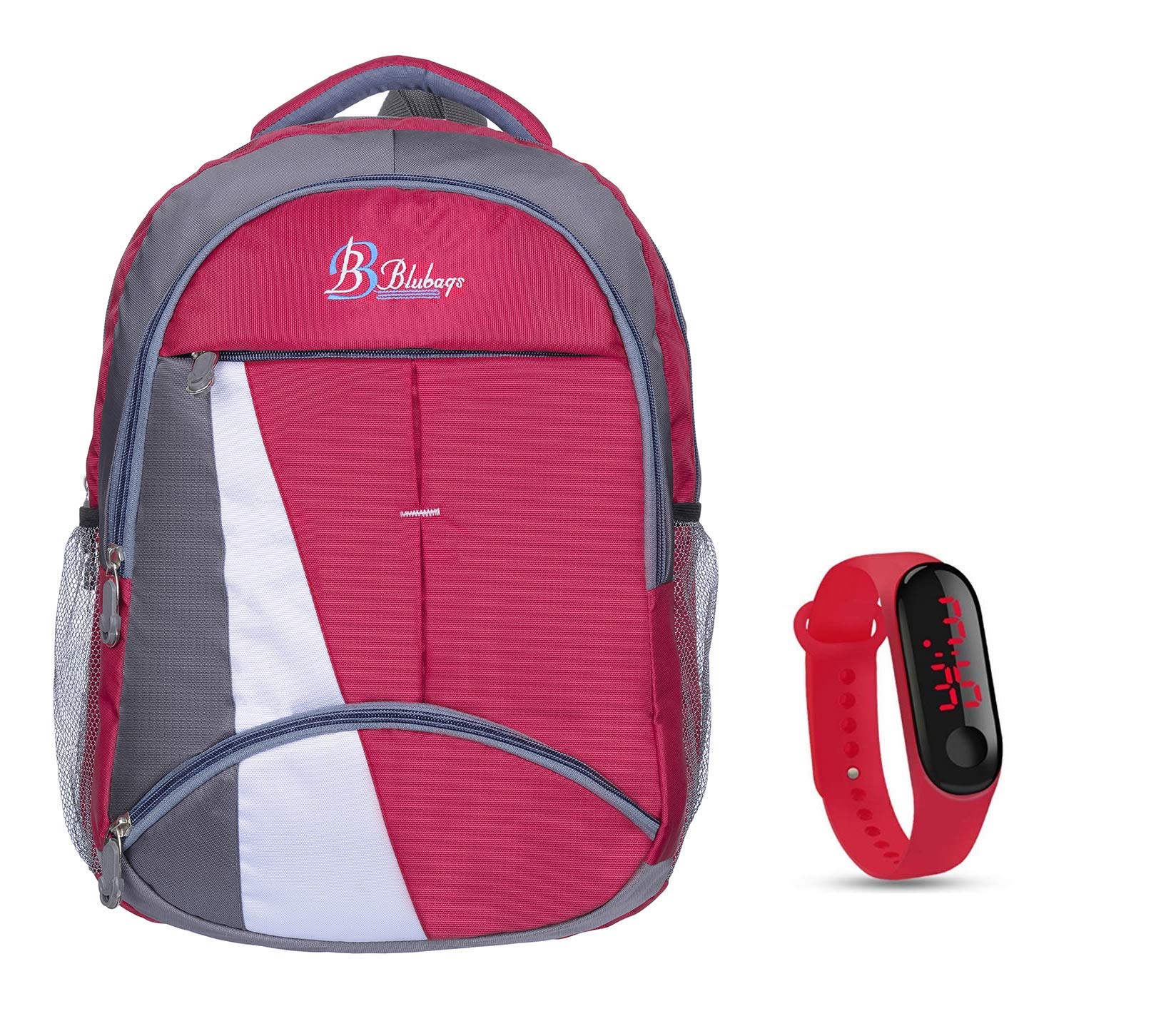 blubags Red Casual Backpack | Laptop Bag | College Bag | School Bag and Led Red (B08295KZH4) Amazon Price History, Amazon Price Tracker